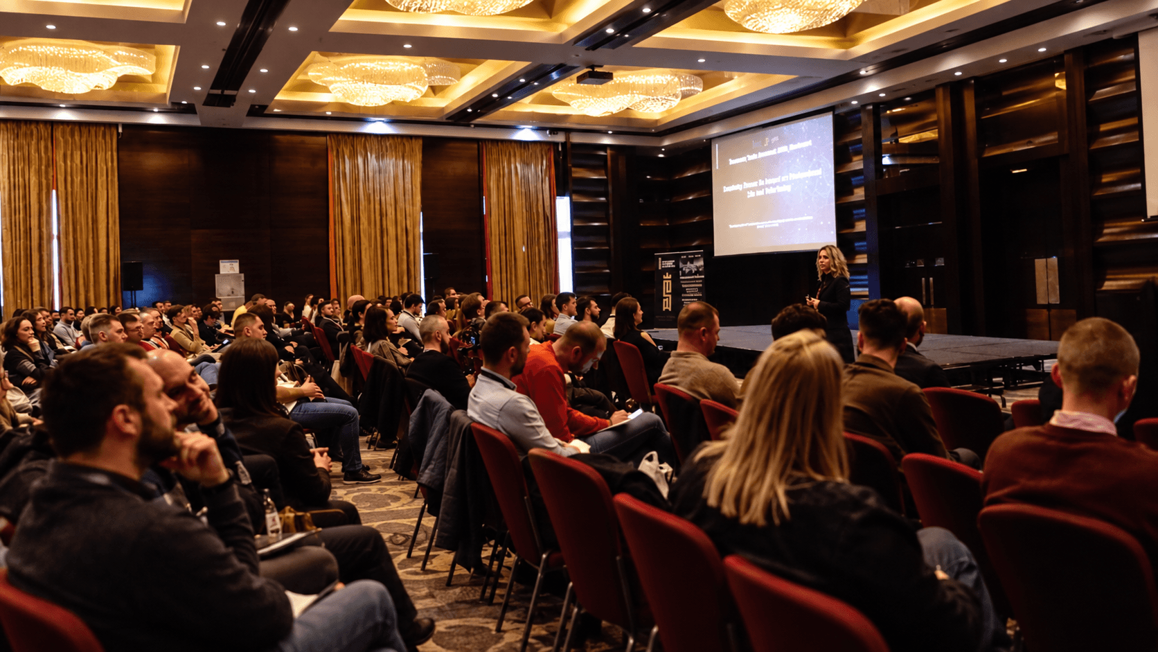 A conference audience at Radisson Bucharest