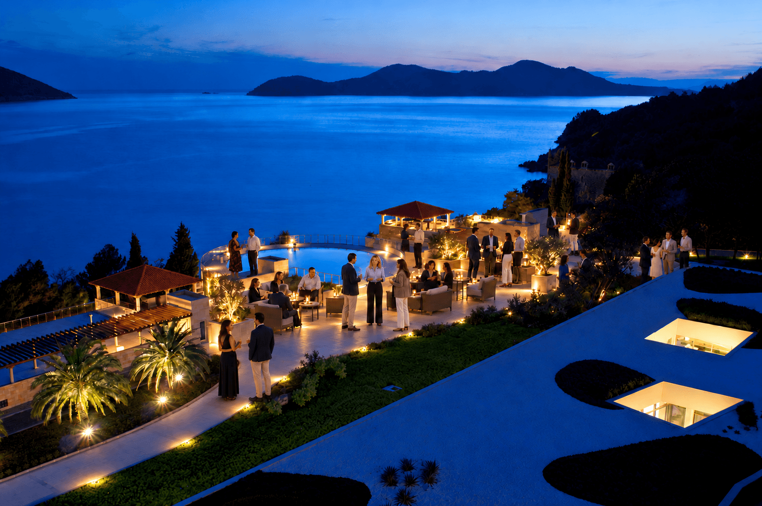 An evening reception at Radisson Dubrovnik